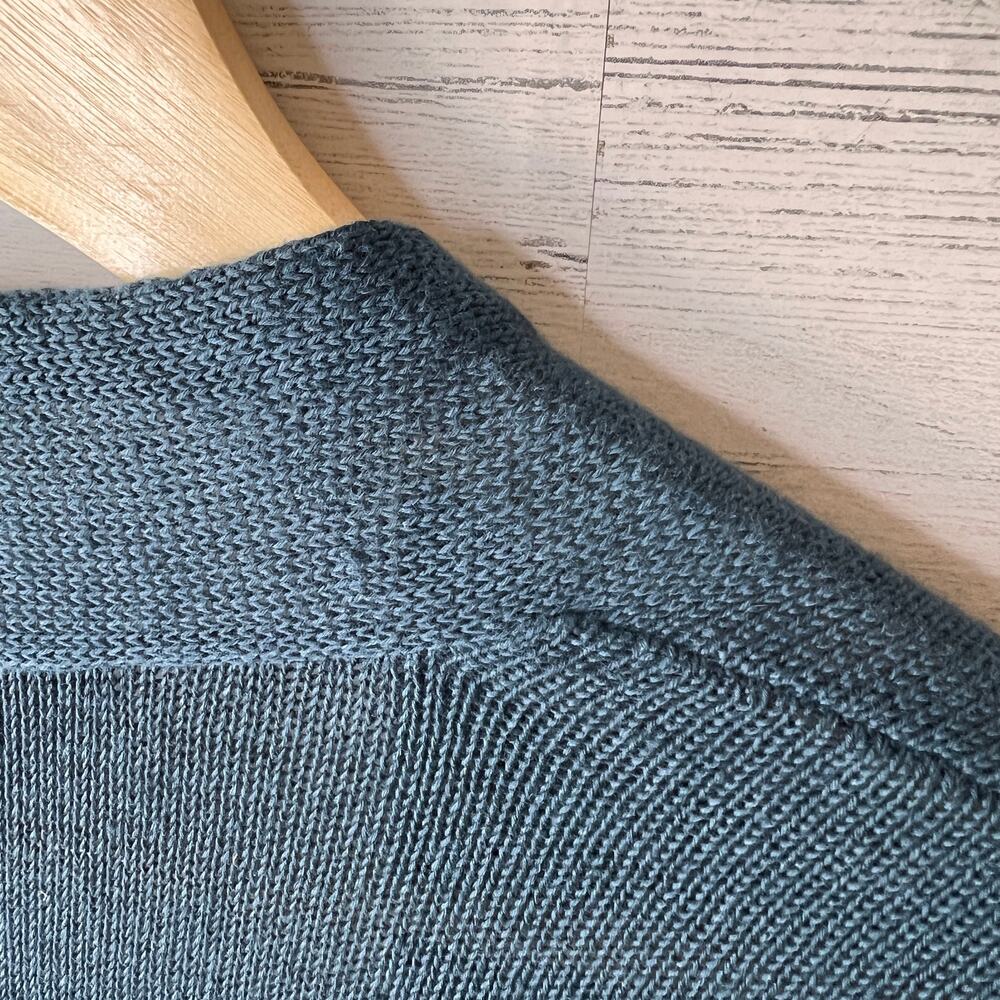 Eileen Fisher Cardigan Womens Size Small Dark Teal Open Organic Linen & Cotton - Picture 10 of 14
